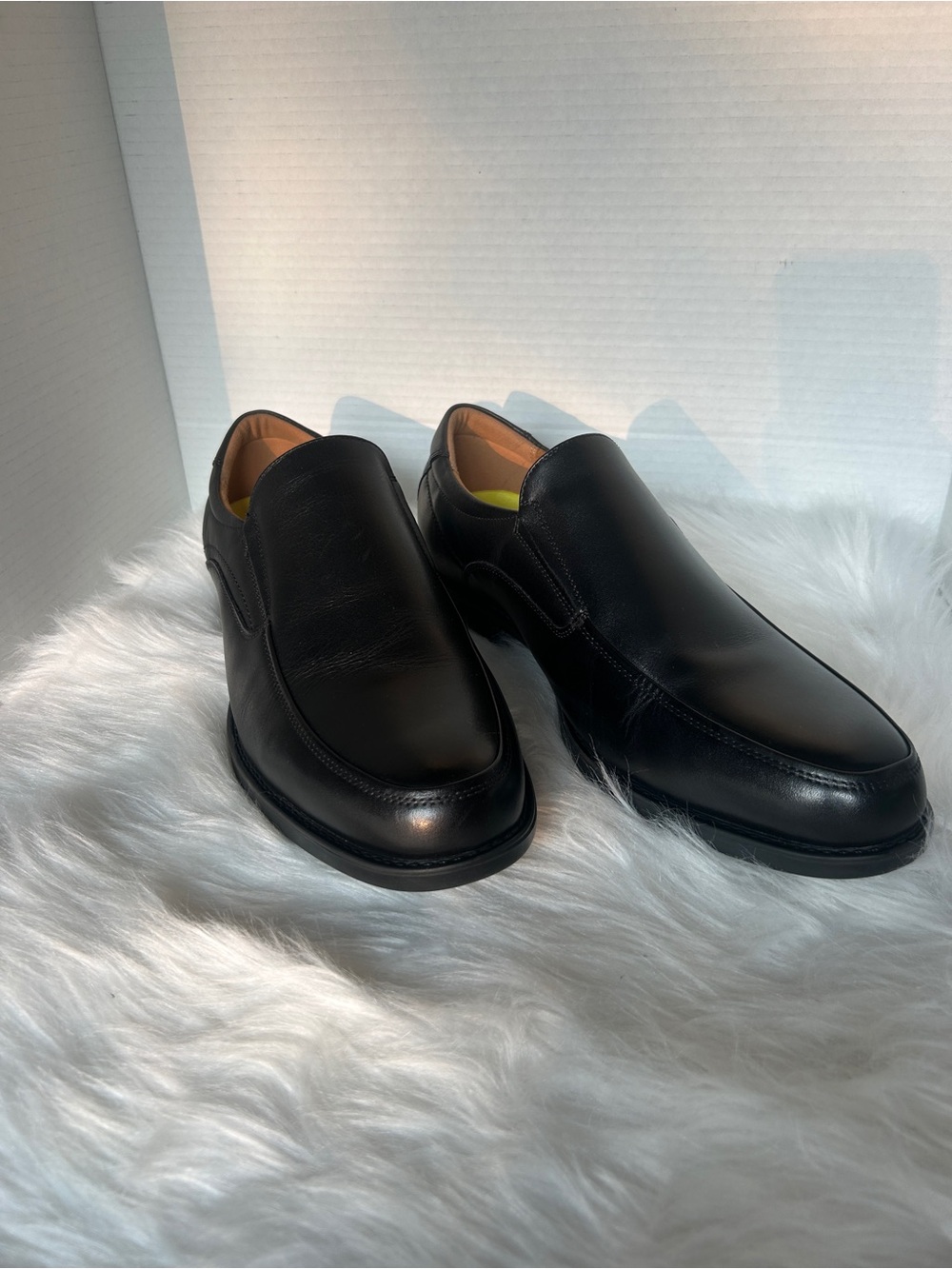 Florsheim Black Leather Slip-On Loafers